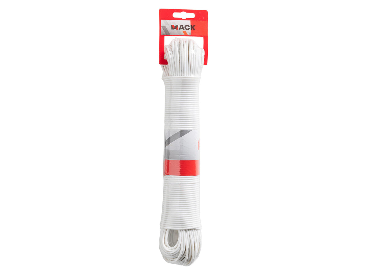 Mack waslijndraad 60m 3mm wit