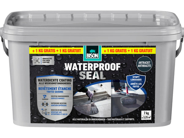 Bison waterproof seal coating 6+1 kg antraciet