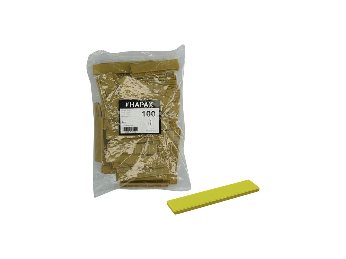 wig plat 95x22x4 mm geel 100 stuks