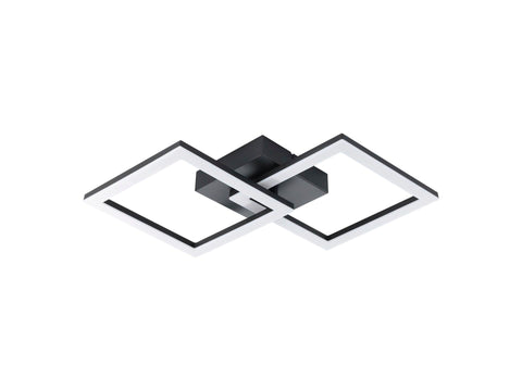 Eglo plafondlamp LED Huerta-E 52,5x31cm 2x10 W zwart/wit
