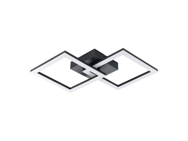 Eglo plafonnier LED Huerta-E 52,5x31cm 2x10 W noir/blanc