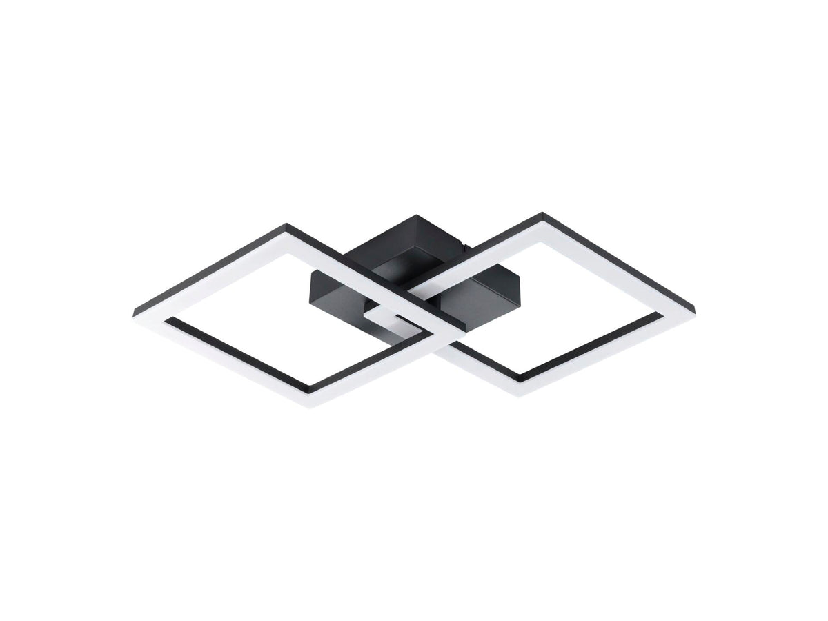 Eglo Huerta-E plafondlamp LED 52,5x31cm 2x10 W zwart/wit
