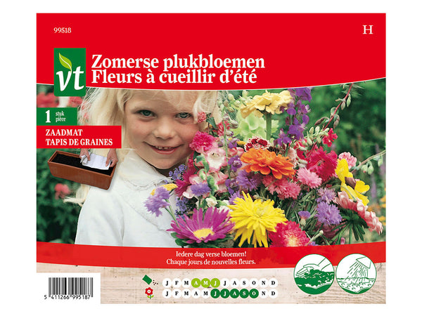 VT zaadmat zomerse plukbloemen