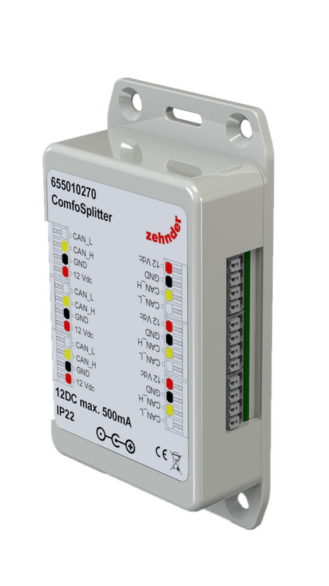 Zehnder ComfoNet Connect Splitter Uitbreidingsmodule ComfoNet Aansluitingen, passerelles système d — SKU VM-20067129, EAN 8717573876131