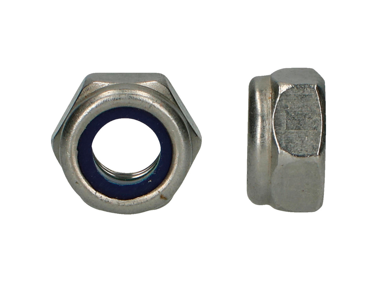 Pgb-fasteners zeskantborgmoer DIN985 M5 inox 200 stuks
