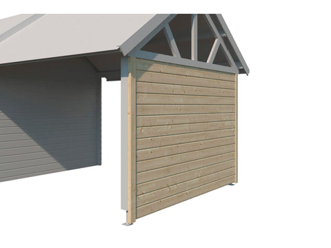 Woodlands zijwand 285x191 cm voor extensie Bristol L