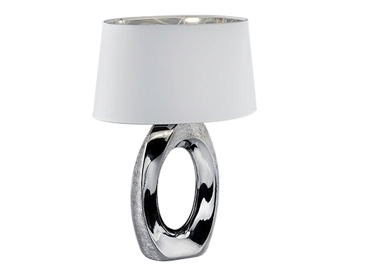 Reality Taba tafellamp E27 max. 60W wit/zilver