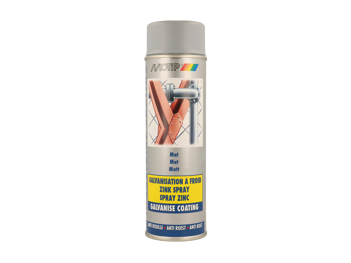Motip zinkspray 500ml grijs mat