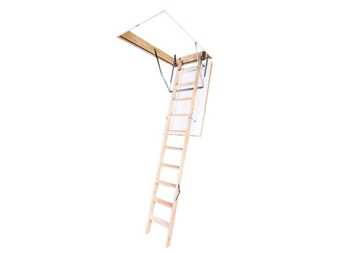 OptiStep zoldertrap 3-delig 120x60 cm hout met wit luik
