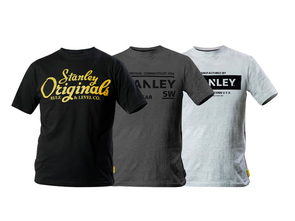 T-shirt set heren M grijs/zwart 3-delig