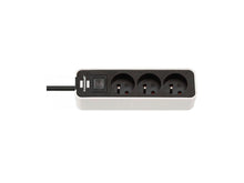 Brennenstuhl Ecolor stekkerdoos 3x H05VV-F 3G1,5 5m wit/zwart