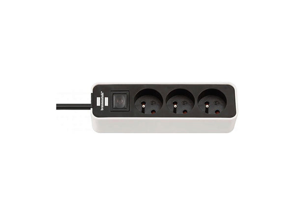 Brennenstuhl Ecolor bloc multiprise 3x H05VV-F 3G1,5 5m blanc/noir
