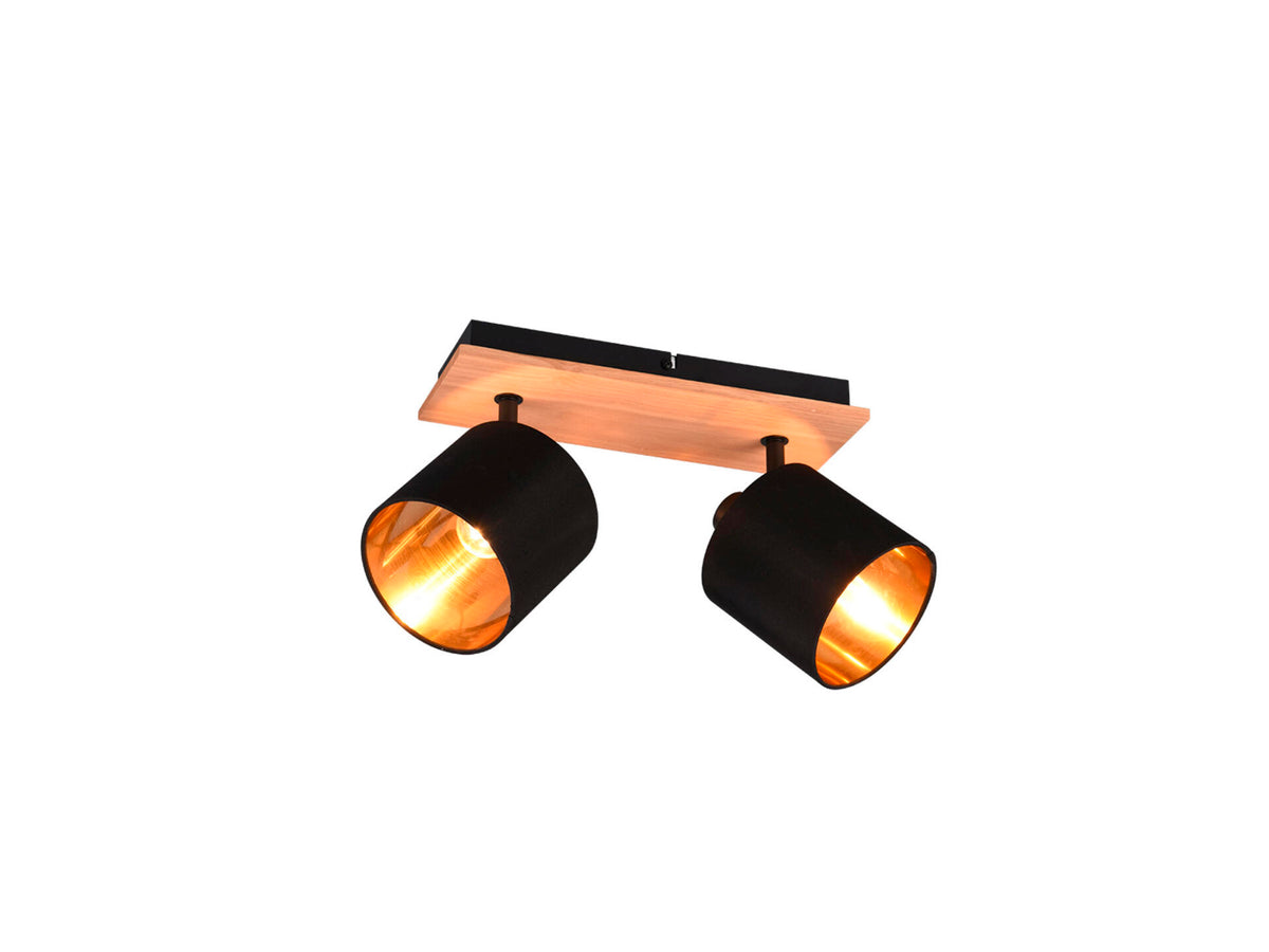 Trio Tommy balkspot E14 max. 2x28 W bruin/zwart