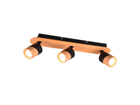 Trio Aruni balkspot GU10 max. 3x10 W hout/zwart
