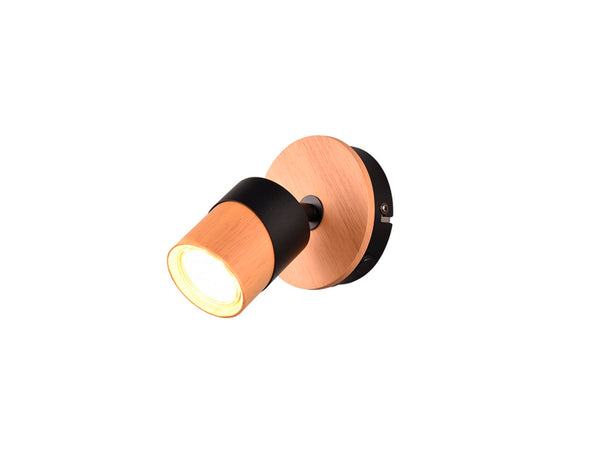 Trio Aruni spot mural GU10 max. 10W bois/noir