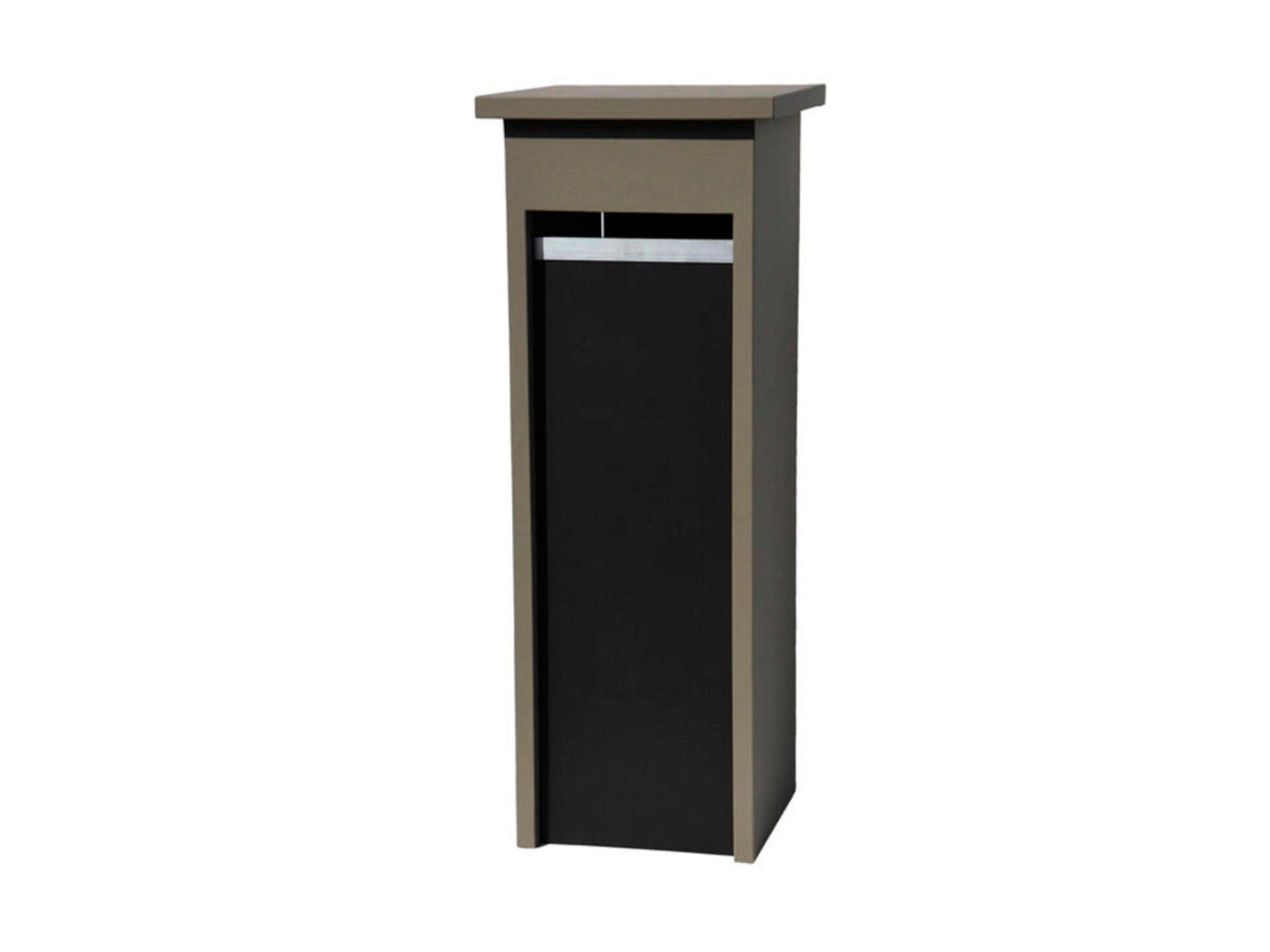 De Witte EX316 brievenbus blauwe hardsteen taupe/zwart