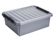 Sunware Q-line opbergbox 25l grijs/zwart