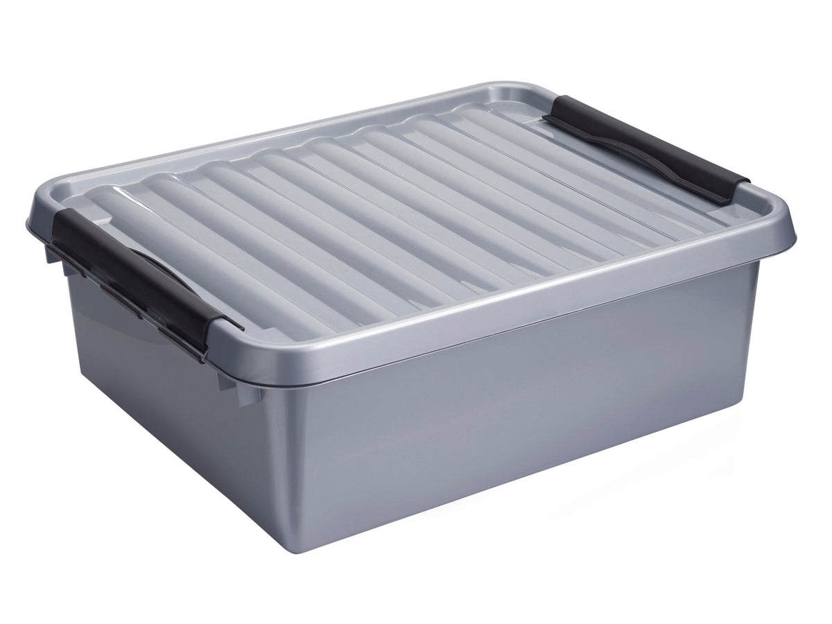 Sunware Q-line opbergbox 25l grijs/zwart