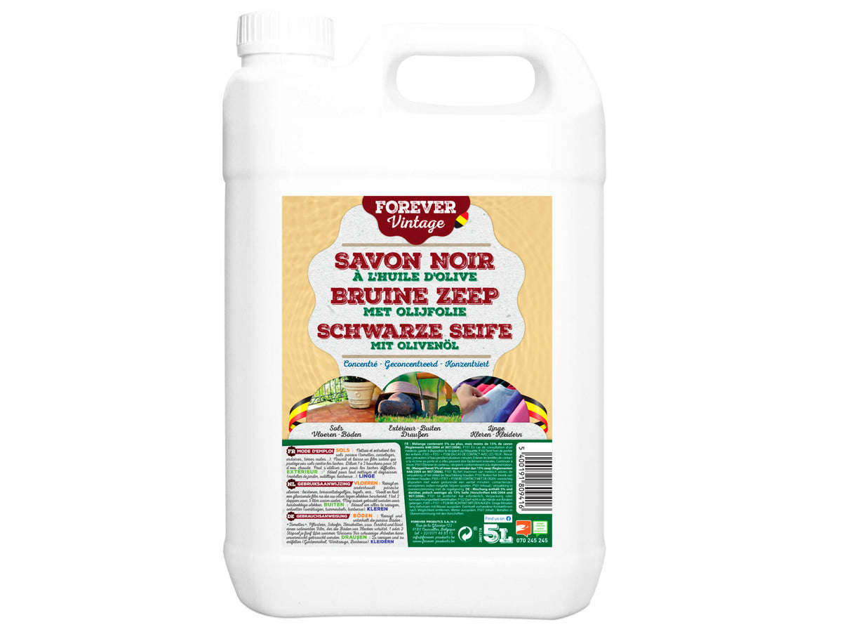 Forever Vintage zwartzeep met olijfolie 5l