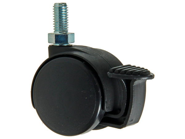 Mack zwenkwiel 40mm met rem en schroefdraad